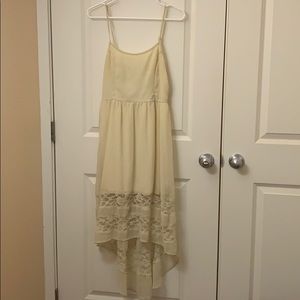 High low cream dress
